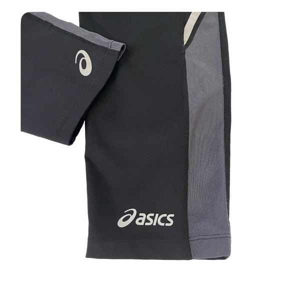 ASICS Capri Leggings Black Gray SZ Med - Picture 2 of 6